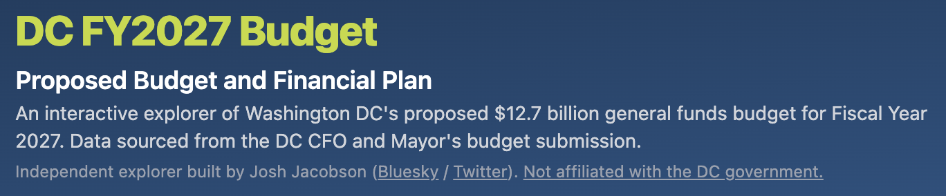 DC Budget Explorer